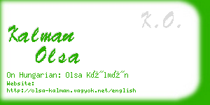 kalman olsa business card